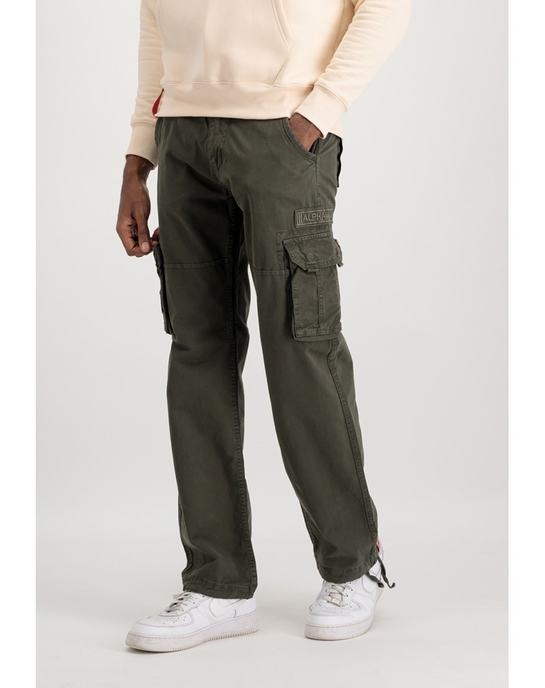 Kalhoty JET PANT Alpha Industries, GREYBLACK / ŠEDOČERNÉ