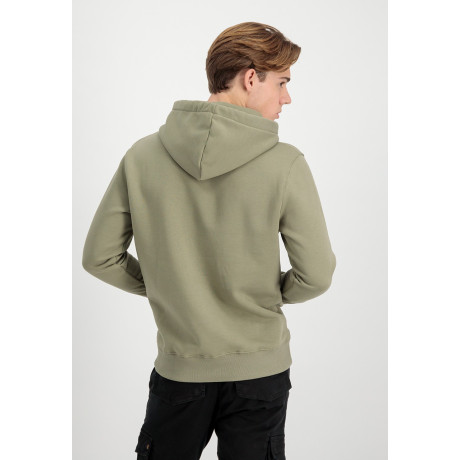Mikina BASIC HOODY Alpha Industries, OLIVE / OLIVOVÁ