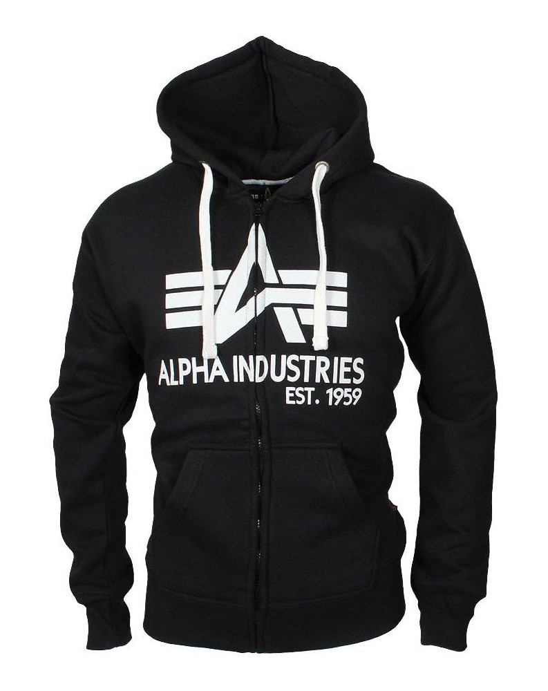 Mikina BIG A CLASSIC ZIP HOODY Alpha Industries, BLACK /ČERNÁ Mikina BIG A CLASSIC ZIP HOODY Alpha Industries, BLACK /ČERNÁ