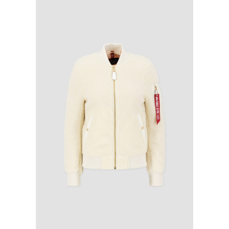 Dámská bunda MA-1 VF TEDDY Alpha Industries, OFF WHITE