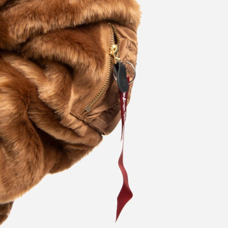 Dámská bunda MA-1 OS FUR Wmn.  Alpha Industries, CAMEL