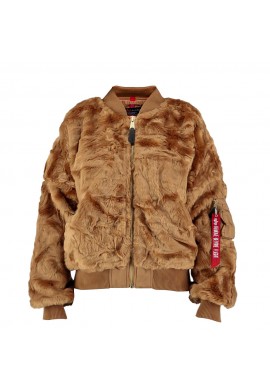 Dámská bunda MA-1 OS FUR Wmn.  Alpha Industries, CAMEL