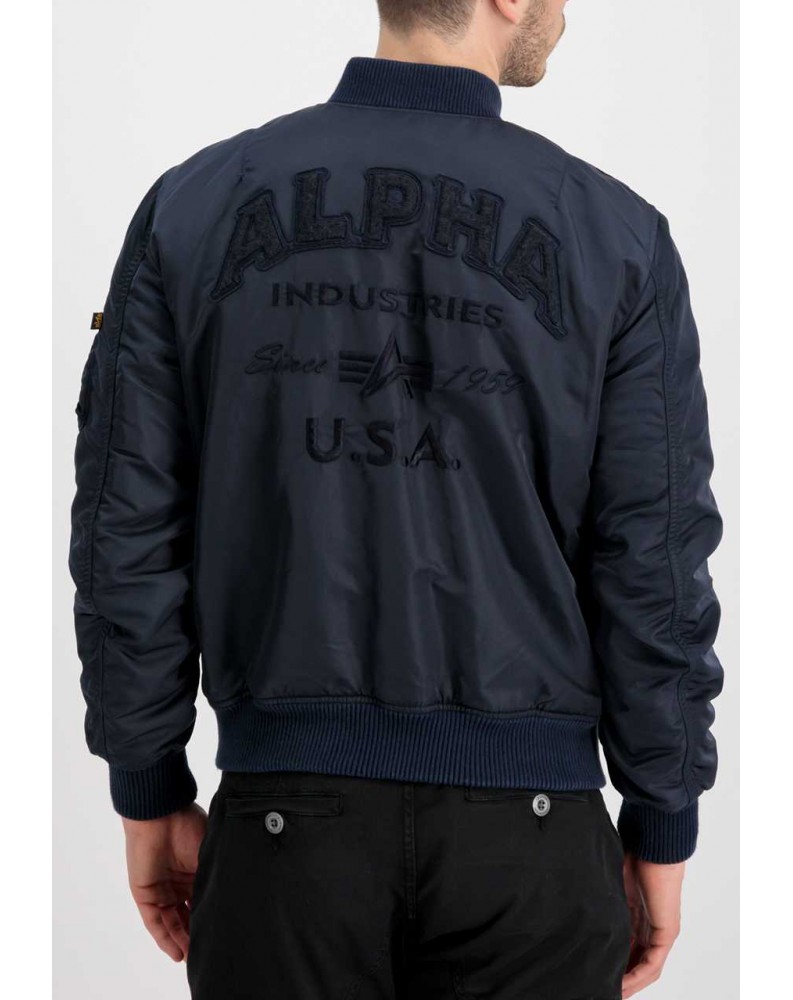 Bunda Alpha Industries MA-1 VF AUTHENTIC OVERDYED, Repl. Blue / Tmavě Modrá