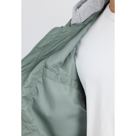 Bunda MA-1 TT HOOD CUSTOM Alpha Industries, DUSTY GREEN