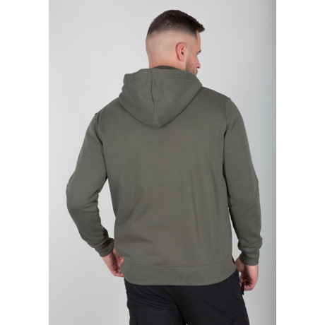 Mikina Alpha Industries BASIC ZIP HOODY SL Dark olive / Tmavě olivová