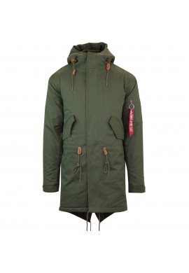 Bunda HOODED FISHTAIL Alpha Industries DARK OLIVE / TMAVĚ OLIVOVÁ