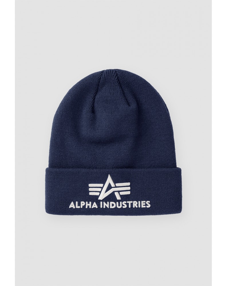 Čepice 3D BEANIE Alpha Industries, REPL.BLUE / MODRÁ