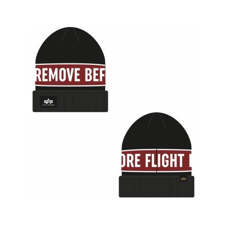 Čepice RBF BEANIE Alpha Industries BLACK / ČERNÁ