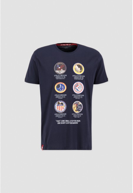 Tričko APOLLO MISSION Alpha Industries, REPL. BLUE / MODRÉ