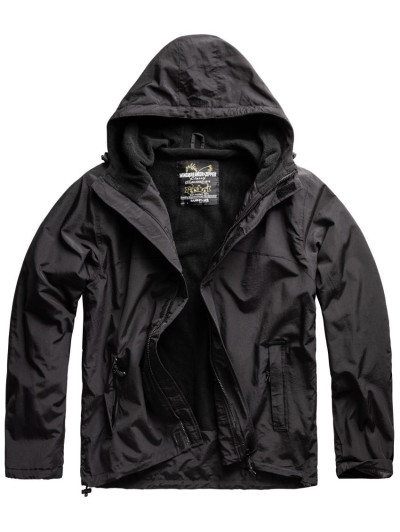WINDBREAKER Jacket with Zipper, Black