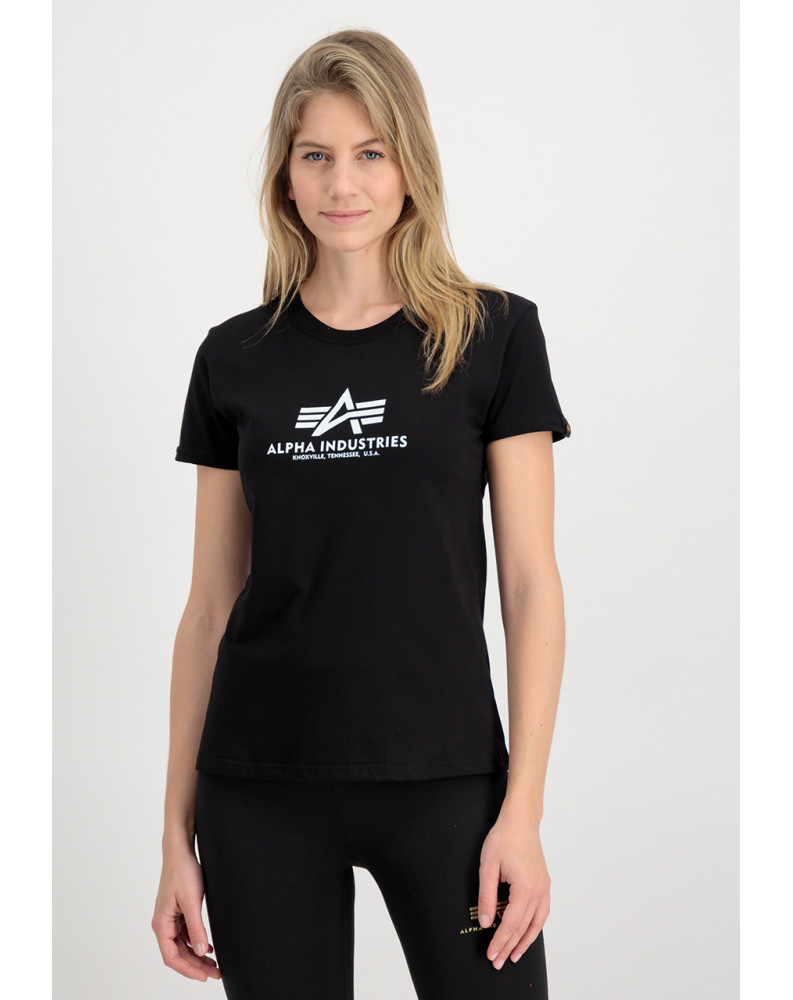 Dámské tričko NEW BASIC T Wmn. Alpha Industries BLACK / ČERNÉ Dámské tričko NEW BASIC T Wmn. Alpha Industries BLACK / ČERNÉ