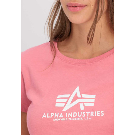 Dámské tričko NEW BASIC T Wmn. Alpha Industries CORAL RED / KORÁLOVÁ ČERVENÁ