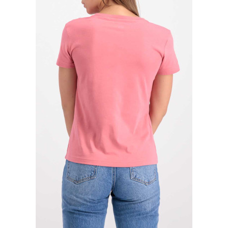 Dámské tričko NEW BASIC T Wmn. Alpha Industries CORAL RED / KORÁLOVÁ ČERVENÁ