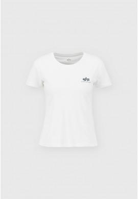 Dámské triko BASIC T SMALL LOGO Wmn. Alpha Industries WHITE / BÍLÉ