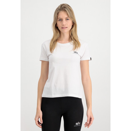Dámské triko BASIC T SMALL LOGO Wmn. Alpha Industries WHITE / BÍLÉ