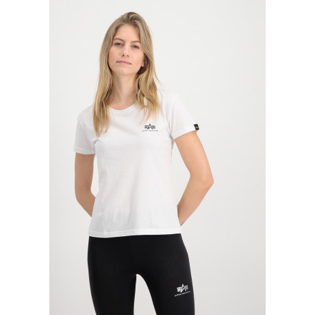 Dámské triko BASIC T SMALL LOGO Wmn. Alpha Industries WHITE / BÍLÉ
