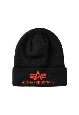 Čepice 3D BEANIE Alpha Industries, BLACK/RED