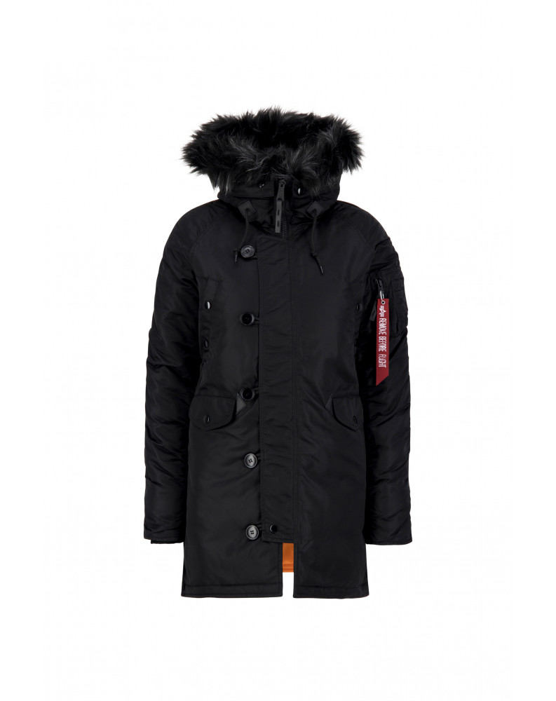 Dámská bunda N3B VF 59 Wmn. Alpha Industries, BLACK/BLACK Dámská bunda N3B VF 59 Wmn. Alpha Industries, BLACK/BLACK