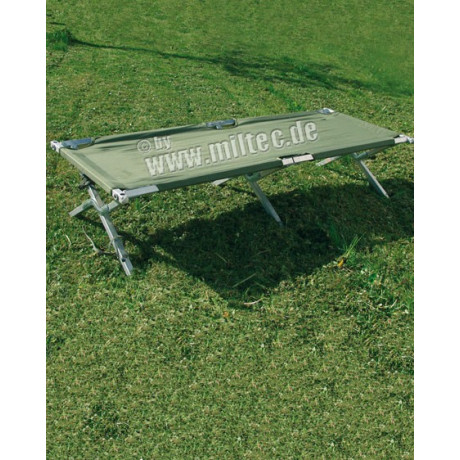 US skládací lehátko 200x75x45 cm oliv