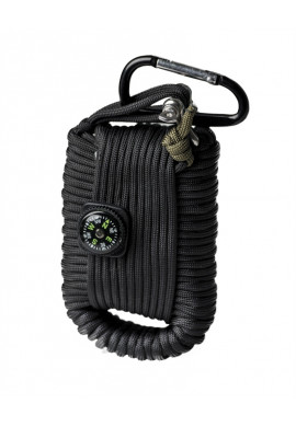 PARACORD SURVIVAL KIT souprava pro přežití VELKÁ, černá
