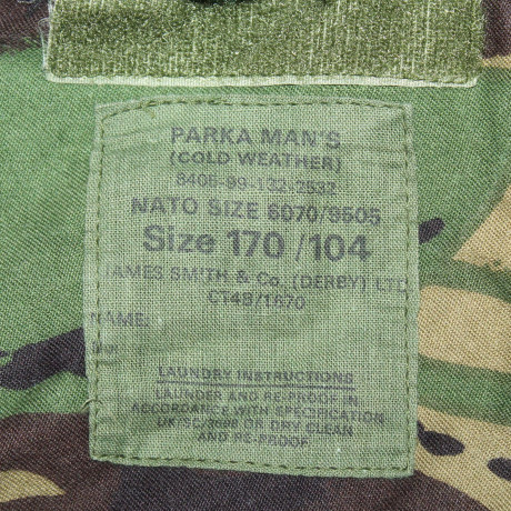 Originál britská bojová parka COLD WEATHER do chladného počasí, potisk DPM, nová