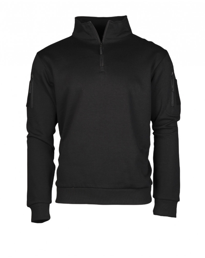 Taktická mikina se zipem, černá