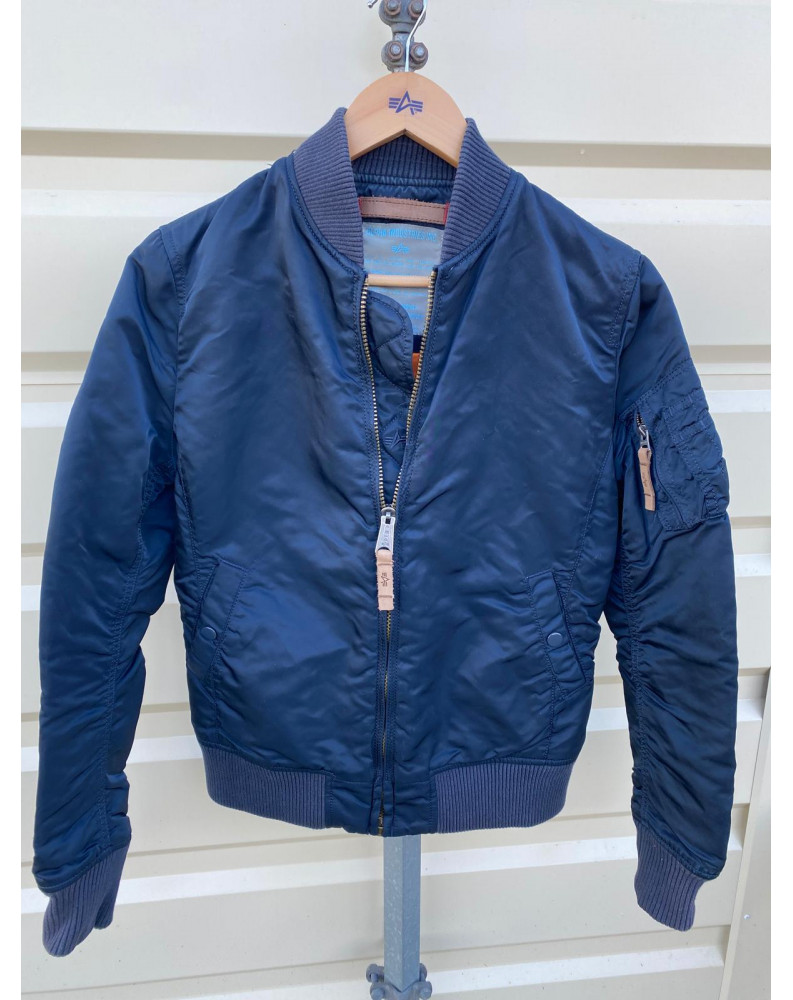 Dámská bunda Alpha Industries MA-1 VF59 Wmn., velikost M, barva Repl. blue, nošená