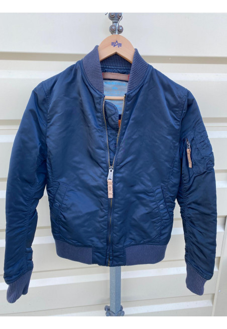Dámská bunda Alpha Industries MA-1 VF59 Wmn., velikost M, barva Repl. blue, nošená
