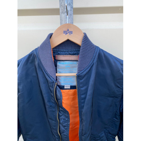 Dámská bunda Alpha Industries MA-1 VF59 Wmn., vel. M, Repl. blue, nošená