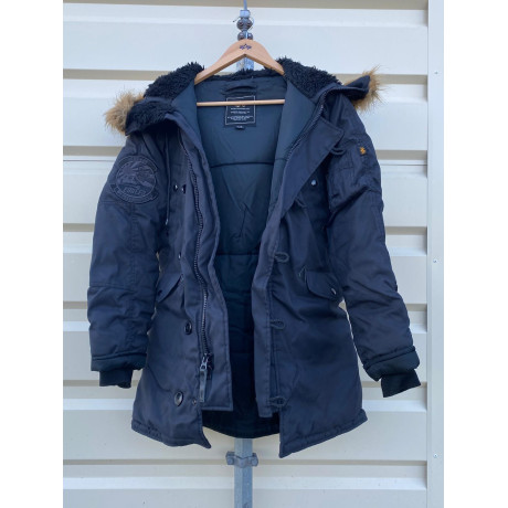 Dámská bunda Alpha Industries EXPLORER Wmn, barva černá, velikost S, použitá