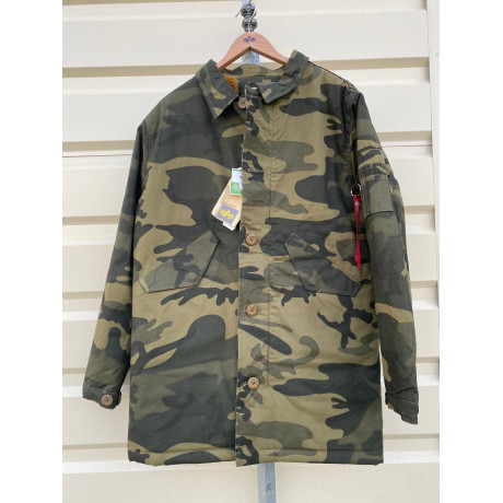 Bunda Alpha Industries MILITARY COAT, barva Olive Camo
