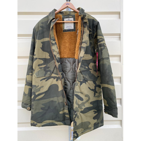 Bunda Alpha Industries MILITARY COAT, barva Olive Camo