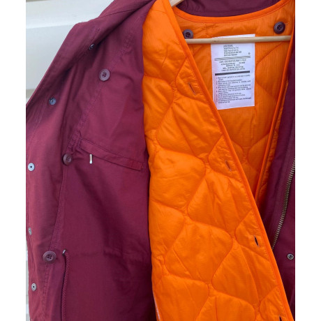 Bunda Alpha Industries M-65 HERITAGE s odepínací vložkou, barva BURGUNDY / vínová