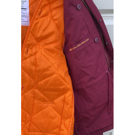 Bunda Alpha Industries M-65 HERITAGE s odepínací vložkou, barva BURGUNDY / vínová