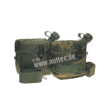 US polní lahev 2Q s obalem woodland