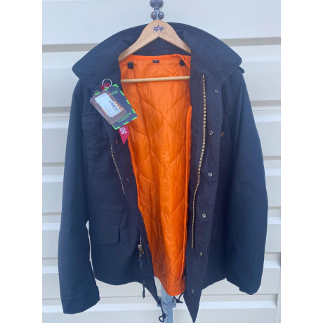 Bunda Alpha Industries M-65 HERITAGE s odepínací vložkou, barva NAVY