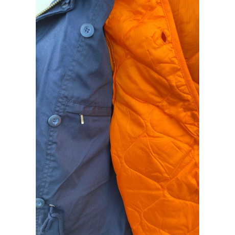 Bunda Alpha Industries M-65 HERITAGE s odepínací vložkou, barva NAVY / temně modrá