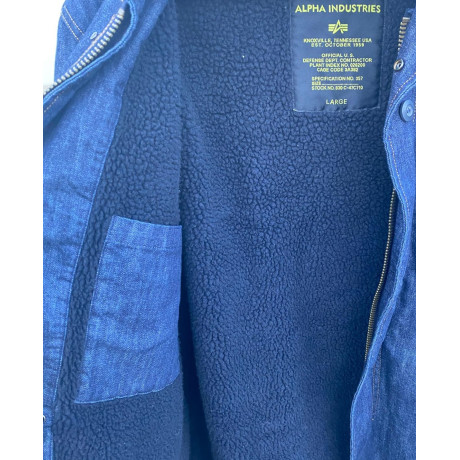 Bunda Alpha Industries M-65 DENIM, barva DARK BLUE