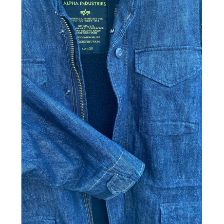 Bunda Alpha Industries M-65 DENIM, barva DARK BLUE
