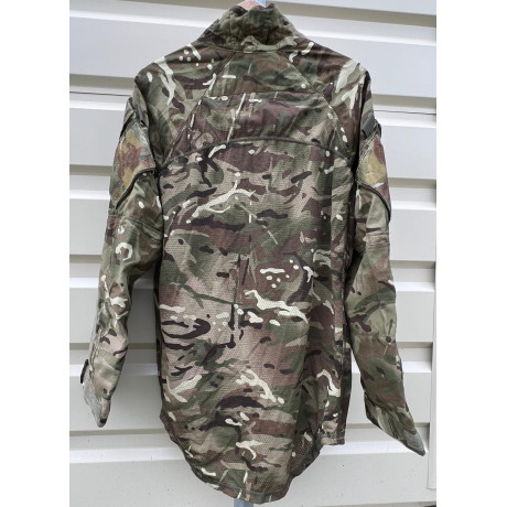 Brit. orig. funkční TAKTICKÁ ohnivzdorná KOŠILE pod balistickou vestu UBAC v potisku MTP pro letecký personál, nová