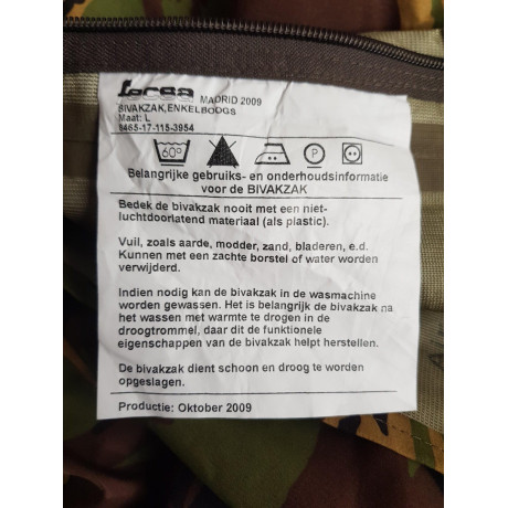 Holanský bivakovací převlek na spacák, originál, potisk DPM, zánovní