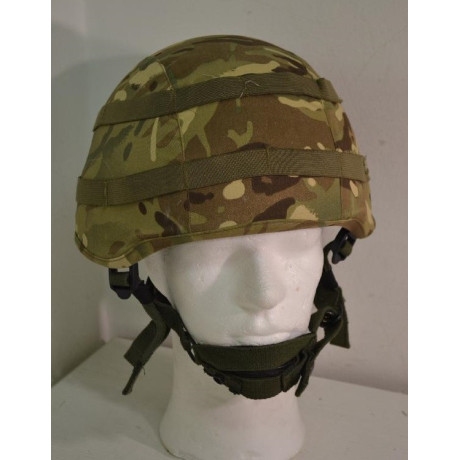 Britská balistická helma MK 7 s potahem v potisku MTP, originál, nová