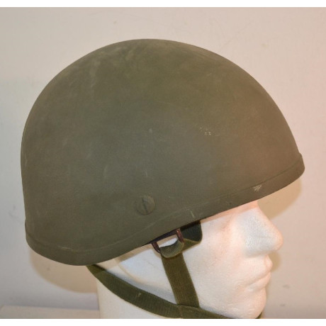 Britská balistická výsadkářská helma M76 s potahem v potisku DPM, originál, použitá