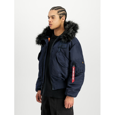 Bunda Alpha Industries 45/P HOODED CUSTOM, barva Repl. blue