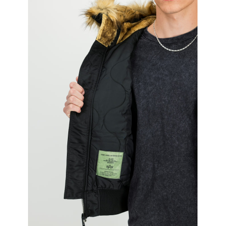 Bunda Alpha Industries 45/P HOODED CUSTOM, barva Black/reflective