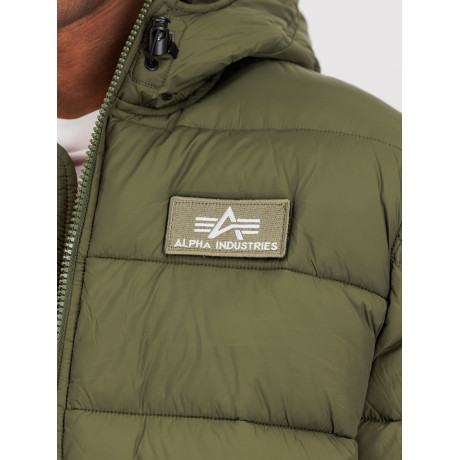 Bunda Alpha Industries HOODED PUFFER ALPHA FD, barva Dark green