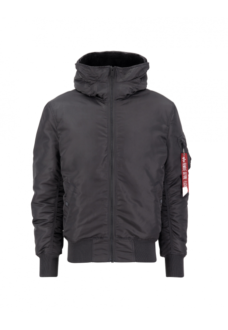 Bunda Alpha Industries MA-1 HOODED, barva Černá