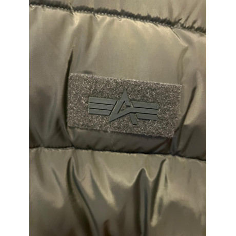 Bunda Alpha Industries HOODED PUFFER ALPHA FD, barva Dark green