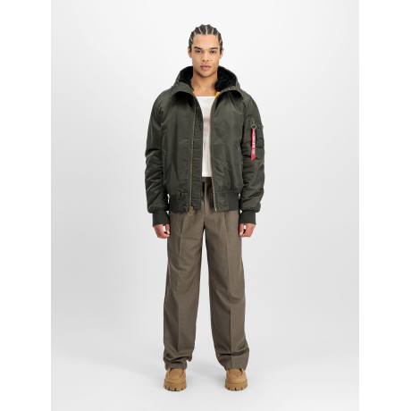 Bunda Alpha Industries MA-1 HOODED, barva Černá