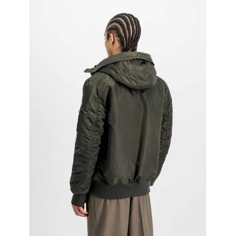 Bunda Alpha Industries MA-1 HOODED, barva Černá